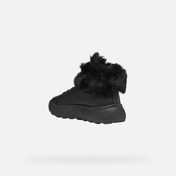 Woman Geox Sneakers SPHERICA EC41 WOMAN Black High Top Sneakers Black