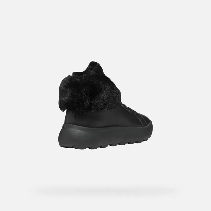 Woman Geox Sneakers SPHERICA EC41 WOMAN Black High Top Sneakers Black