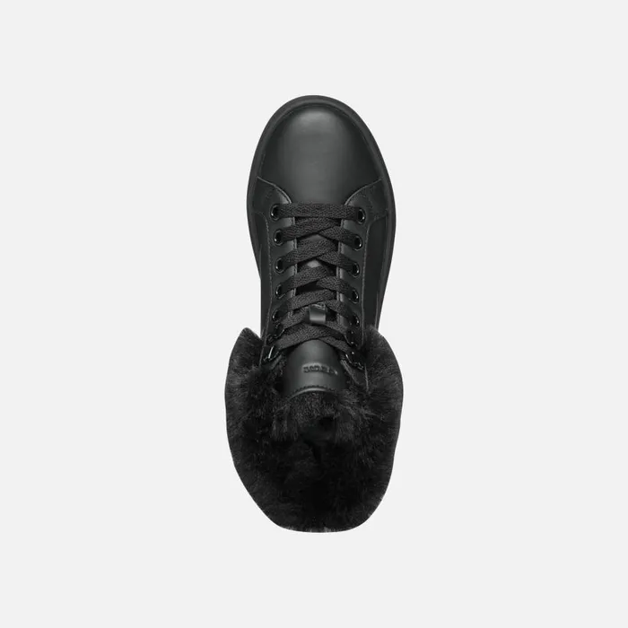 Woman Geox Sneakers SPHERICA EC41 WOMAN Black High Top Sneakers Black
