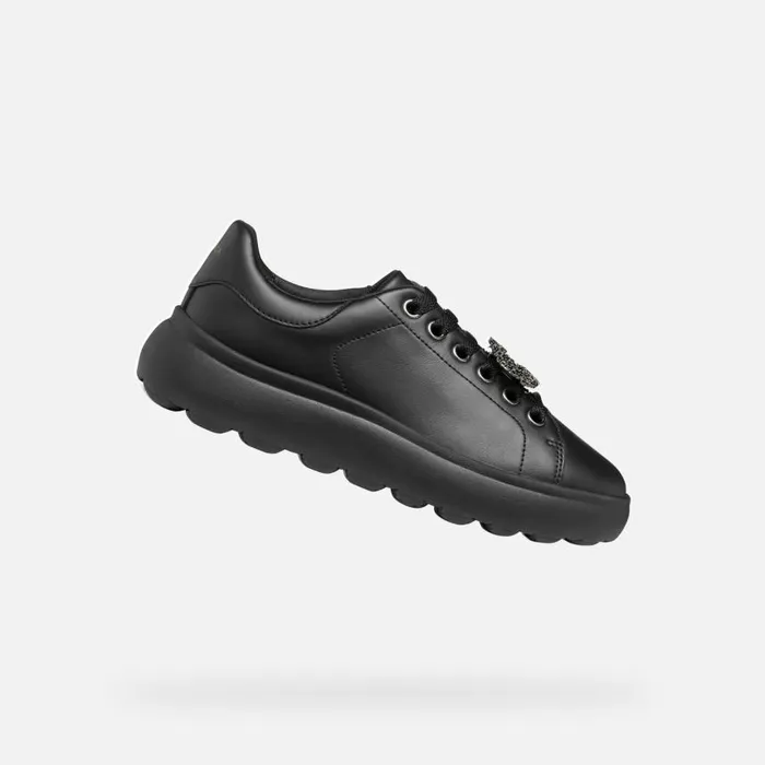Woman Geox Sneakers SPHERICA EC41 WOMAN Black Low Top Sneakers Black