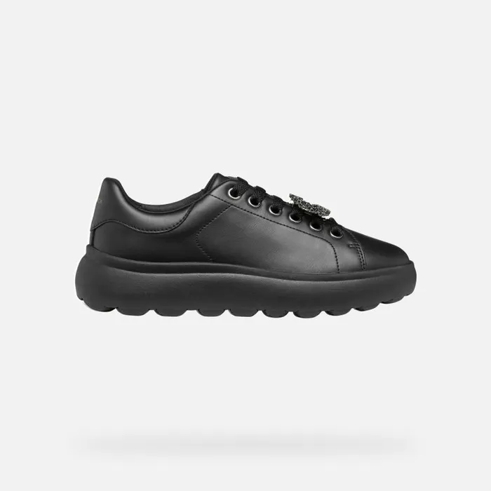 Woman Geox Sneakers SPHERICA EC41 WOMAN Black Low Top Sneakers Black