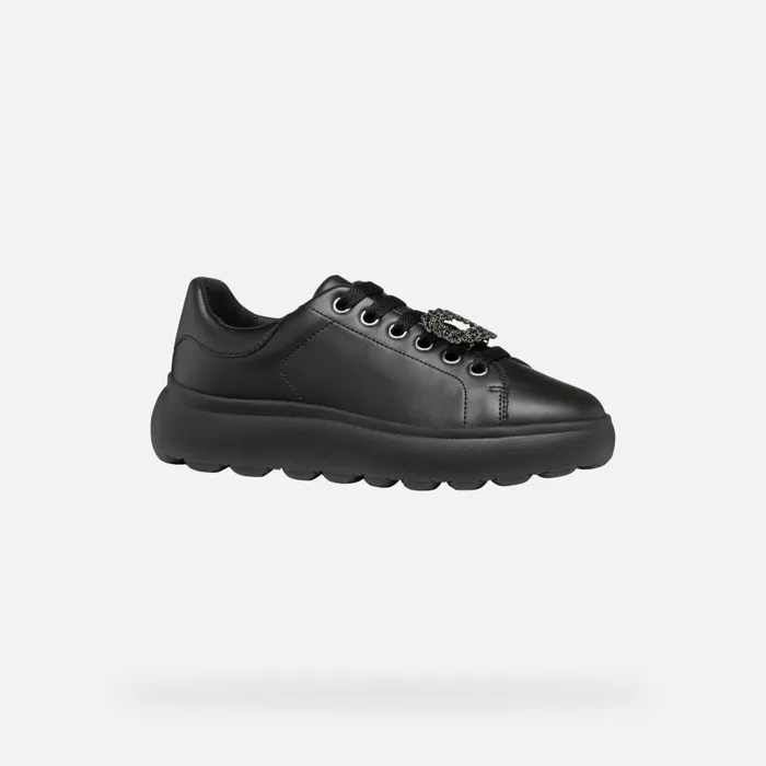 Woman Geox Sneakers SPHERICA EC41 WOMAN Black Low Top Sneakers Black