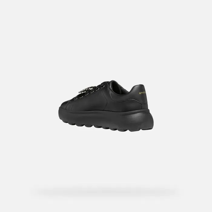 Woman Geox Sneakers SPHERICA EC41 WOMAN Black Low Top Sneakers Black