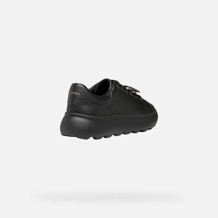 Woman Geox Sneakers SPHERICA EC41 WOMAN Black Low Top Sneakers Black