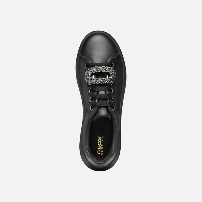 Woman Geox Sneakers SPHERICA EC41 WOMAN Black Low Top Sneakers Black