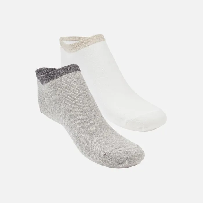 Woman Geox Socks NOSHOW 2PACK Short Socks Grey Woman Geox Greywhite