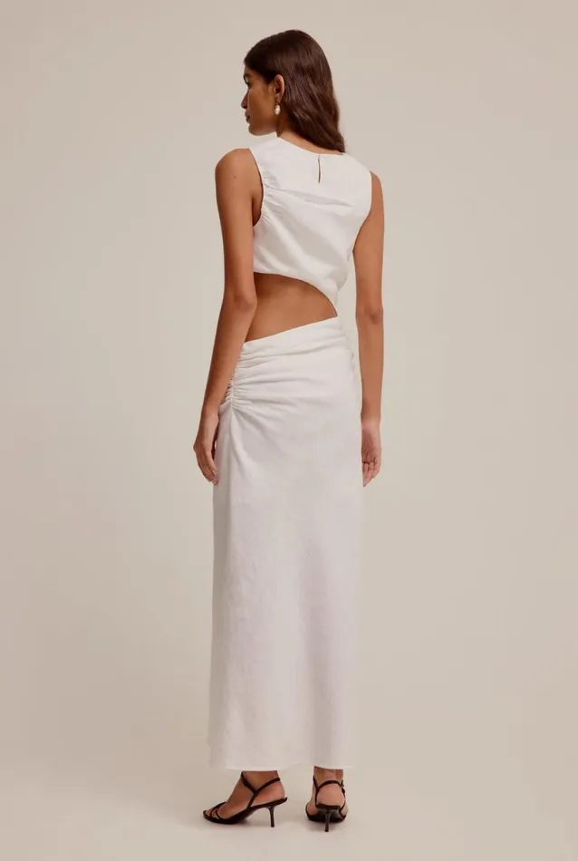 Woman Venroy Dresses Linen Cut Out Dress