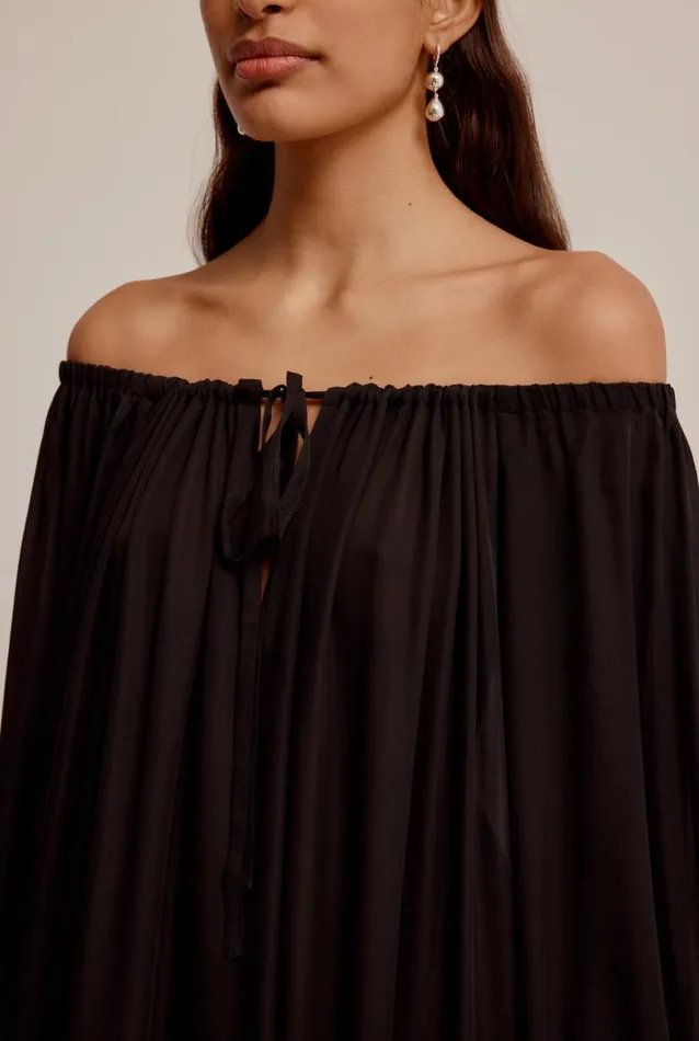 Woman Venroy Dresses Silk Off Shoulder Maxi Dress