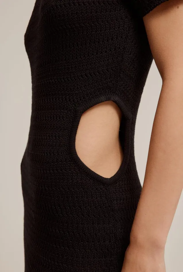 Woman Venroy Knitwear Knitted Cut Out Midi Dress