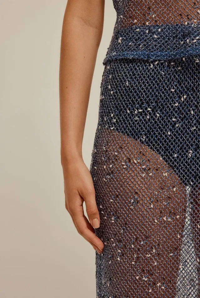 Woman Venroy Skirts Mesh Midi Skirt