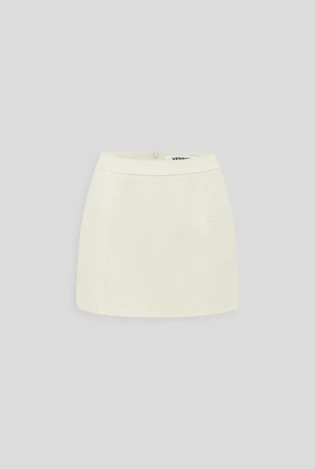 Woman Venroy Skirts Tailored Linen Mini Skirt
