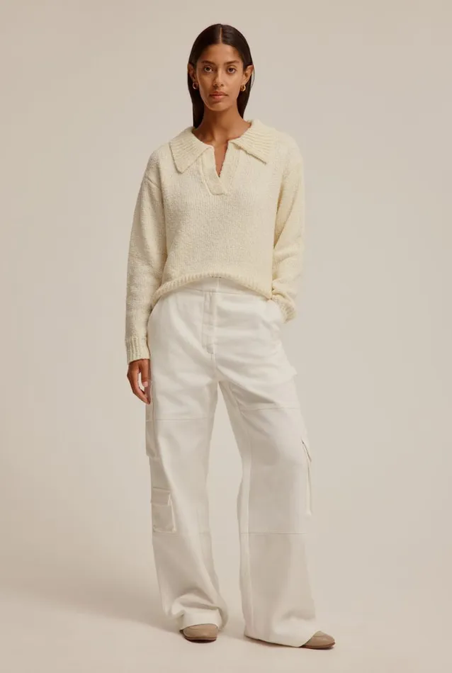 Woman Venroy Sweaters Wool Open Neck Sweater