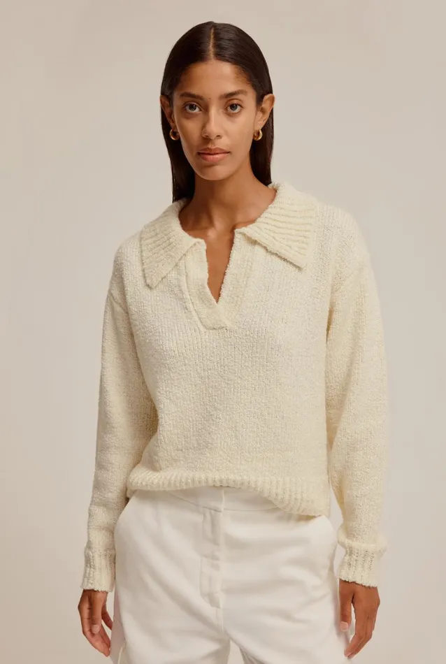 Woman Venroy Sweaters Wool Open Neck Sweater