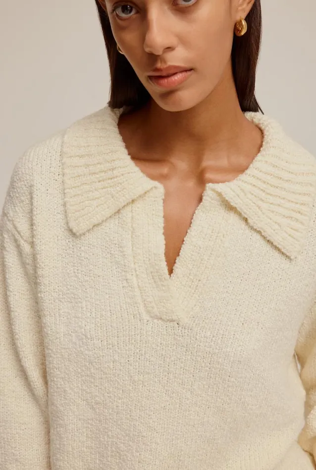 Woman Venroy Sweaters Wool Open Neck Sweater