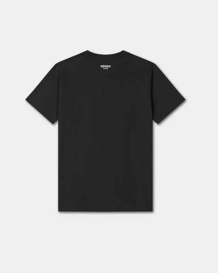 Women 039Boke Flower039 Embroidered Loose Tshirt In Cotton Black Kenzo Tshirts And Polos