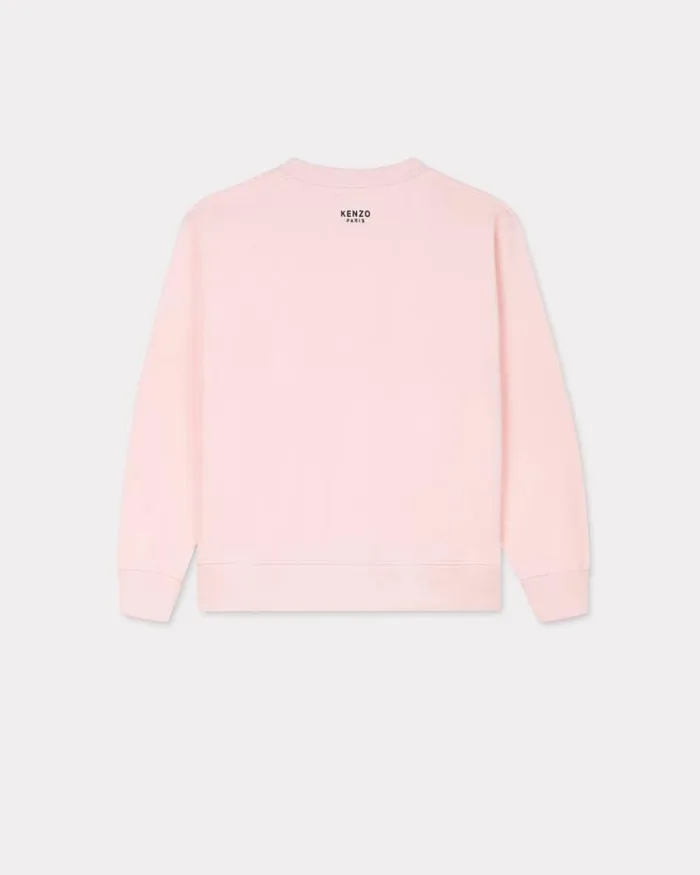Women 039Boke Flower039 Embroidered Sweatshirt In Cotton Faded Pink Kenzo Sweatshirts And Hoodies