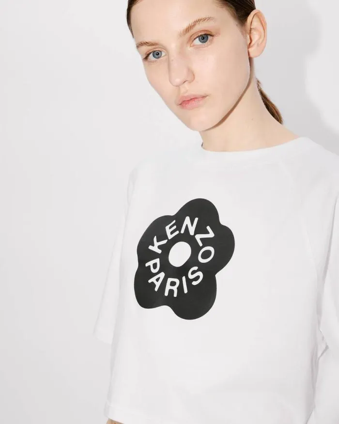 Women 039Boke Flower 20039 Boxy Tshirt White Kenzo Tshirts And Polos