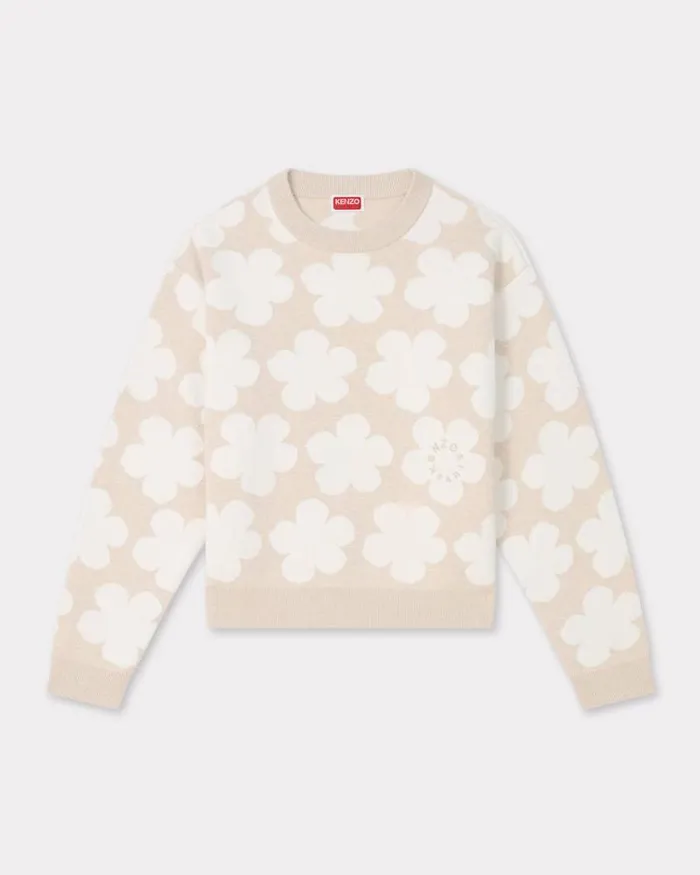 Women 039Hana Dots039 Embroidered Jumper In Wool And Cotton Beige Kenzo Sweaters And Cardigans Women 039Hana Dots039 Embroidered Jumper In Wool And Cotton Beige Kenzo Sweaters And Cardigans