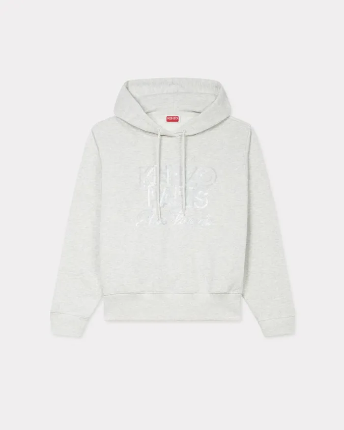 Women 039KENZO Constellation039 Hoodie In Cotton Pale Grey Kenzo Sweatshirts And Hoodies Women 039KENZO Constellation039 Hoodie In Cotton Pale Grey Kenzo Sweatshirts And Hoodies