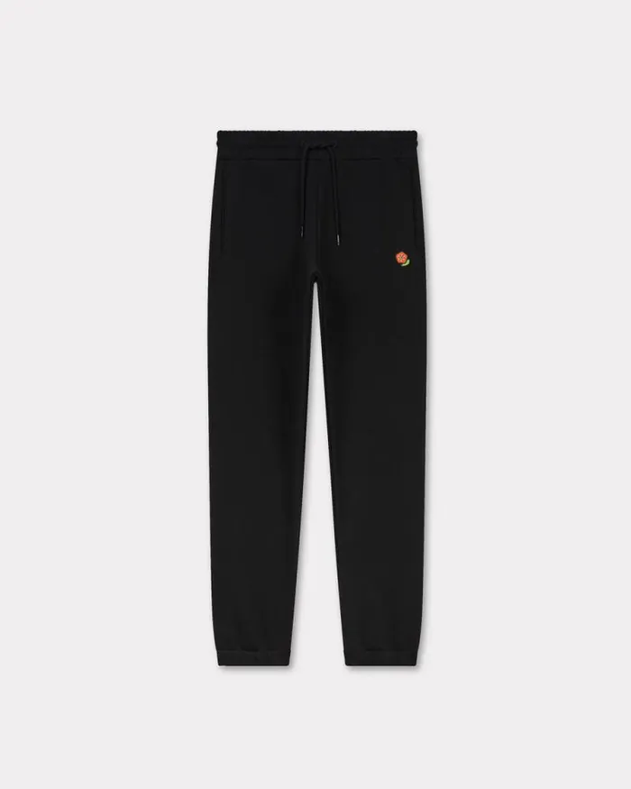 Women 039KENZO Pop039 Embroidered Jogpants In Cotton Black Kenzo Pants And Shorts