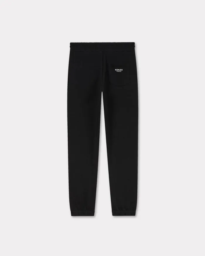 Women 039KENZO Pop039 Embroidered Jogpants In Cotton Black Kenzo Pants And Shorts