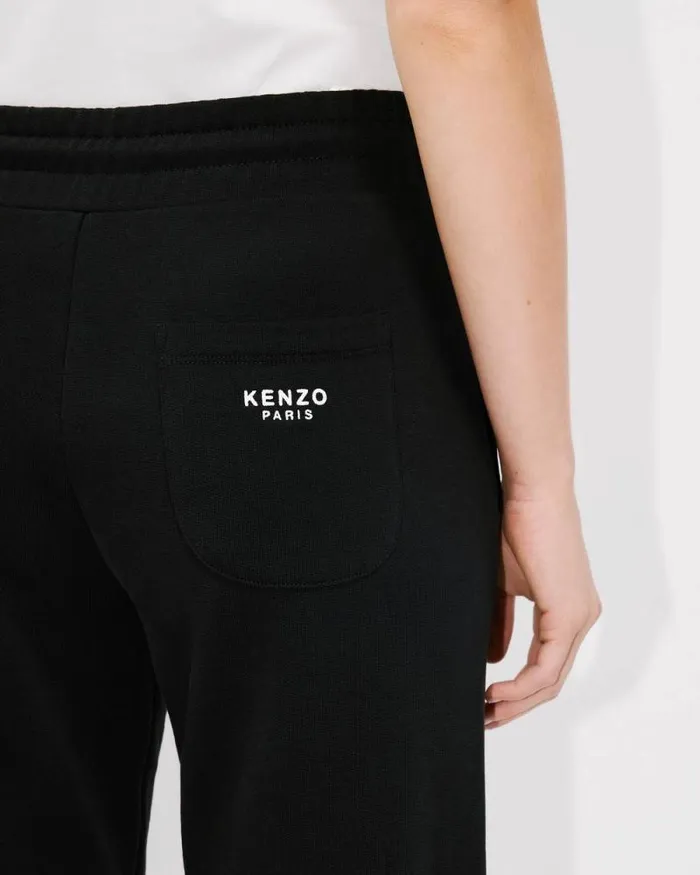Women 039KENZO Pop039 Embroidered Jogpants In Cotton Black Kenzo Pants And Shorts