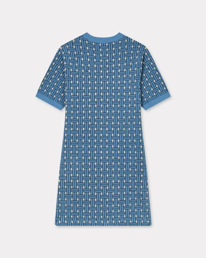 Women 039KENZO Weave039 Embroidered Dress Sky Blue Kenzo Dresses And Skirts