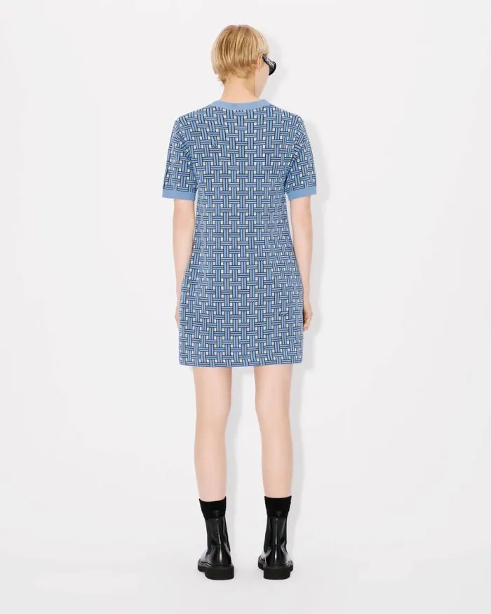 Women 039KENZO Weave039 Embroidered Dress Sky Blue Kenzo Dresses And Skirts