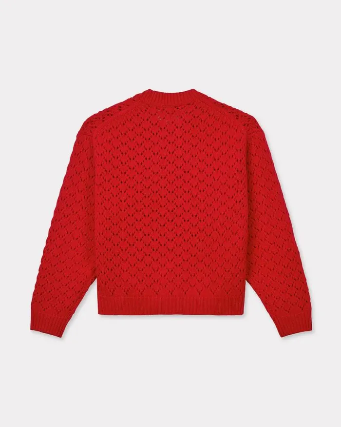 Women 039Lunar New Year039 Embroidered Jumper In Cotton Cherry Kenzo Sweaters And Cardigans