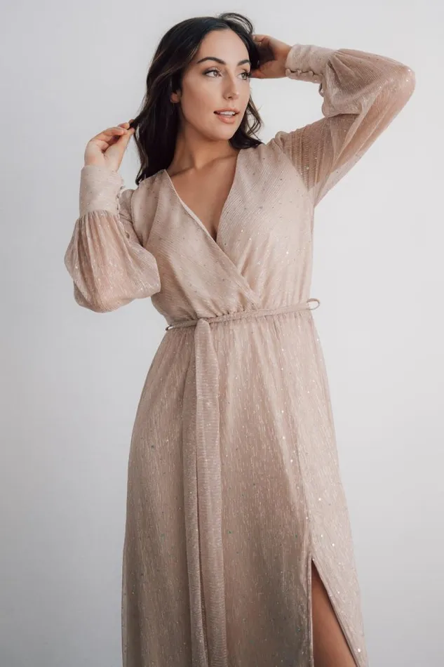 Women Abigail Sparkle Gown Champagne Baltic Born Embellished and Sequined Women Abigail Sparkle Gown Champagne Baltic Born Embellished and Sequined