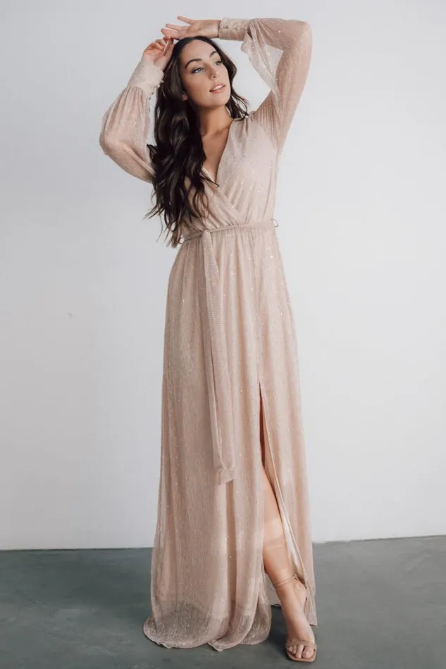 Women Abigail Sparkle Gown Champagne Baltic Born Embellished and Sequined Women Abigail Sparkle Gown Champagne Baltic Born Embellished and Sequined
