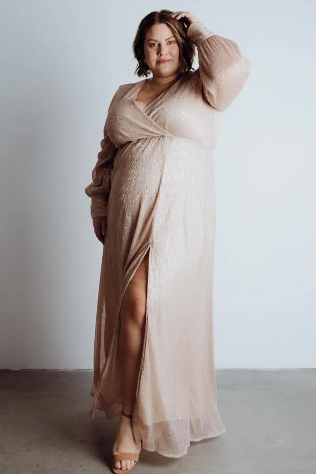 Women Abigail Sparkle Gown Champagne Baltic Born Embellished and Sequined Women Abigail Sparkle Gown Champagne Baltic Born Embellished and Sequined