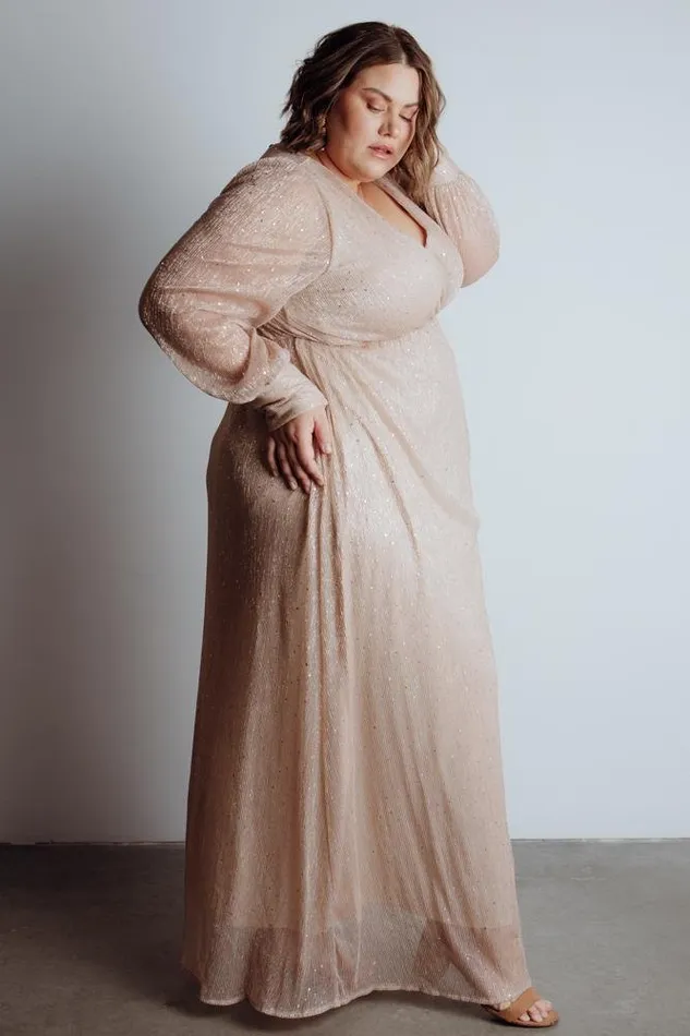 Women Abigail Sparkle Gown Champagne Baltic Born Embellished and Sequined Women Abigail Sparkle Gown Champagne Baltic Born Embellished and Sequined