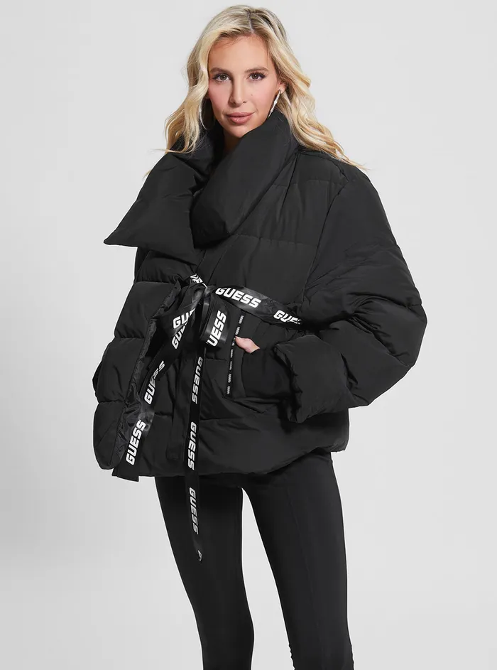 Women Activewear GUESS Black Claudia Active Puffer Jacket