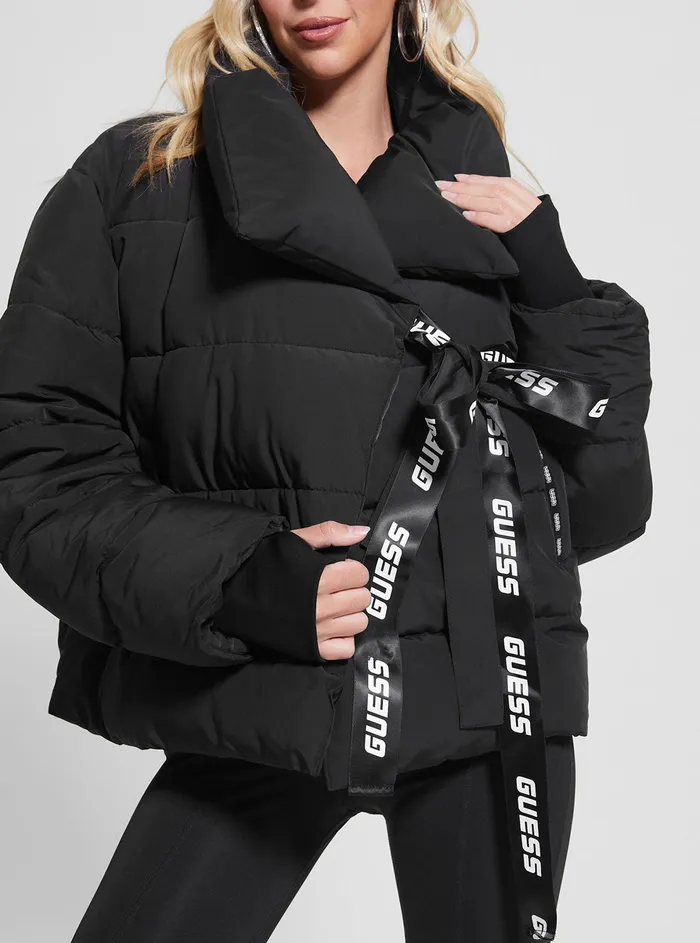 Women Activewear GUESS Black Claudia Active Puffer Jacket Women Activewear GUESS Black Claudia Active Puffer Jacket