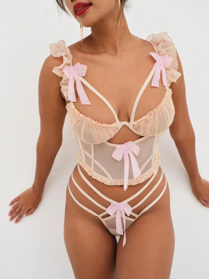 Women Akeria Bustier Neutral For Love and Lemons Lingerie