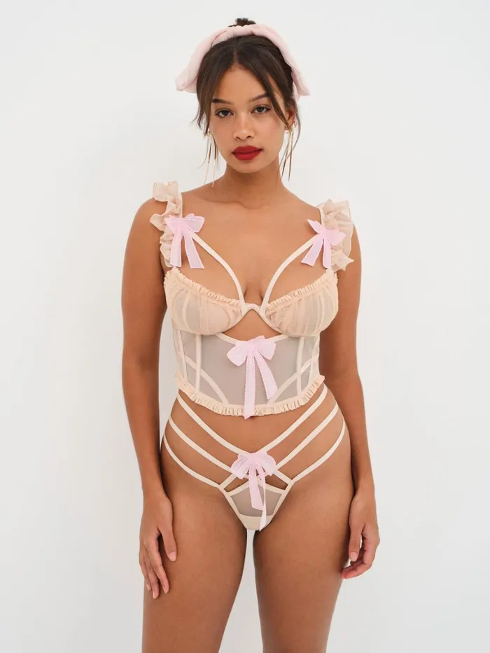 Women Akeria Thong Panty Pink For Love and Lemons Lingerie Women Akeria Thong Panty Pink For Love and Lemons Lingerie