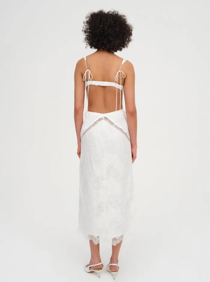 Women Allira Lace Midi Skirt White For Love and Lemons Bottoms Women Allira Lace Midi Skirt White For Love and Lemons Bottoms