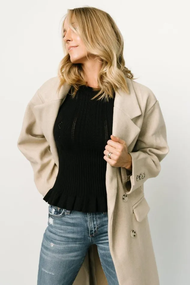 Women Anderson Double Breasted Coat Natural Baltic Born Outerwear Women Anderson Double Breasted Coat Natural Baltic Born Outerwear
