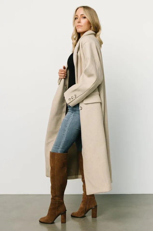 Women Anderson Double Breasted Coat Natural Baltic Born Outerwear Women Anderson Double Breasted Coat Natural Baltic Born Outerwear