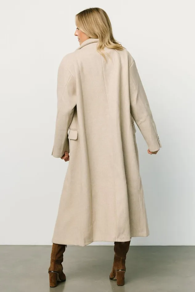Women Anderson Double Breasted Coat Natural Baltic Born Outerwear Women Anderson Double Breasted Coat Natural Baltic Born Outerwear