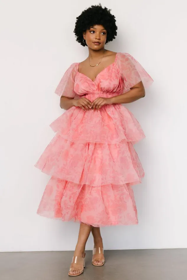 Women Antoinette Tulle Tiered Dress Rose Floral Baltic Born Tulle Styles Women Antoinette Tulle Tiered Dress Rose Floral Baltic Born Tulle Styles