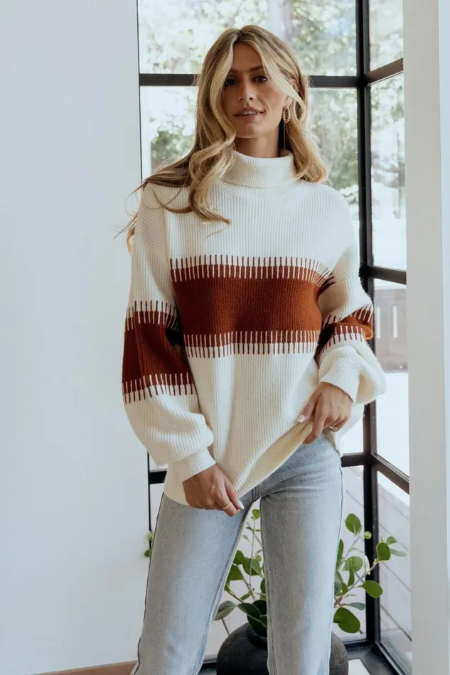 Women Antonov Turtle Neck Sweater Cream Spice Baltic Born Sweaters