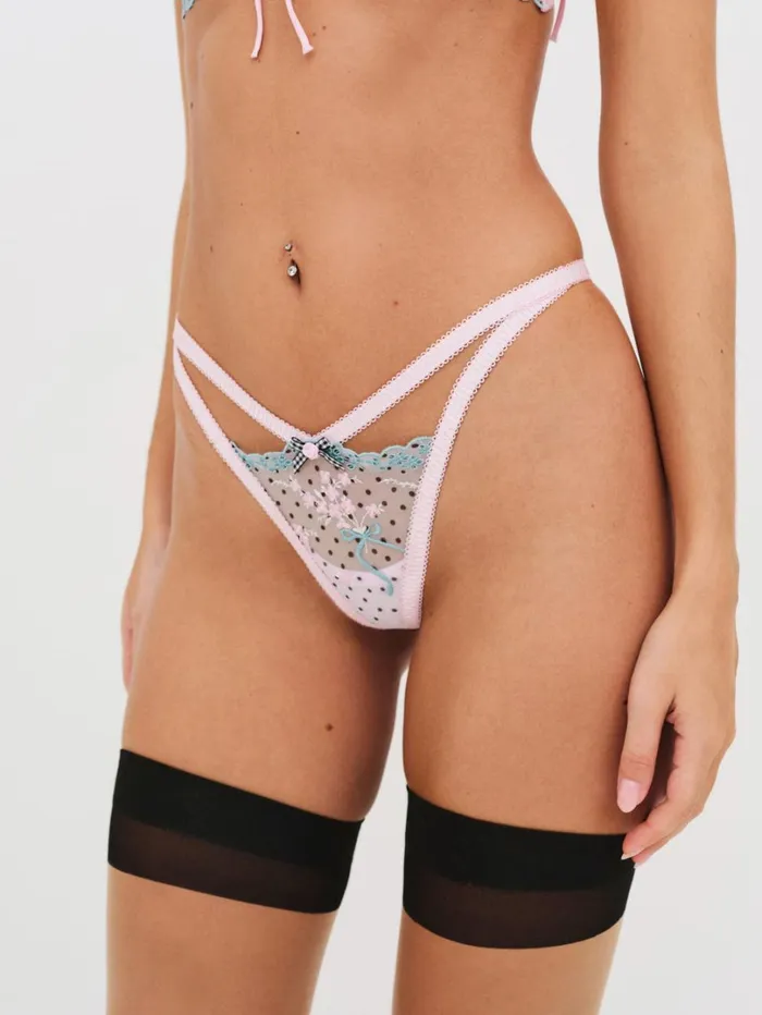 Women Anya Thong Panty Pink For Love and Lemons Lingerie Women Anya Thong Panty Pink For Love and Lemons Lingerie