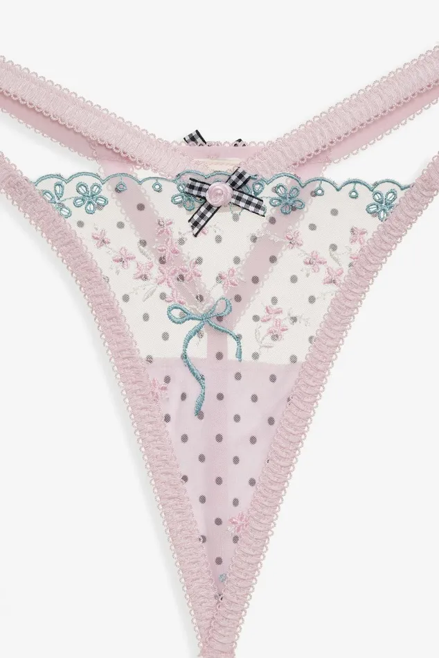 Women Anya Thong Panty Pink For Love and Lemons Lingerie Women Anya Thong Panty Pink For Love and Lemons Lingerie
