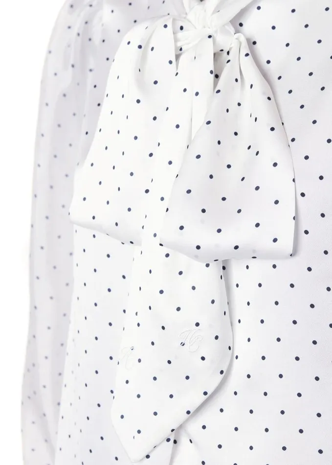 Women Ariella Blouse White Polka Dot Holland Cooper Shirts and Blouses Women Ariella Blouse White Polka Dot Holland Cooper Shirts and Blouses
