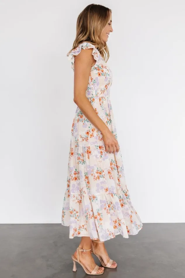 Women Arla Smocked Maxi Dress Cream Floral Baltic Born Maxi Dresses Women Arla Smocked Maxi Dress Cream Floral Baltic Born Maxi Dresses