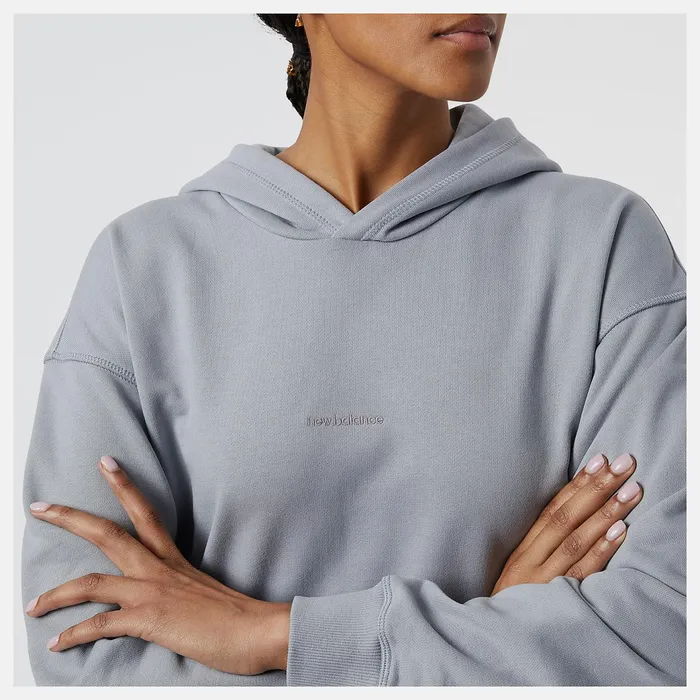 Women Athletics Nature State French Terry Hoodie Steel New Balance Hoodies and Sweatshirts Women Athletics Nature State French Terry Hoodie Steel New Balance Hoodies and Sweatshirts