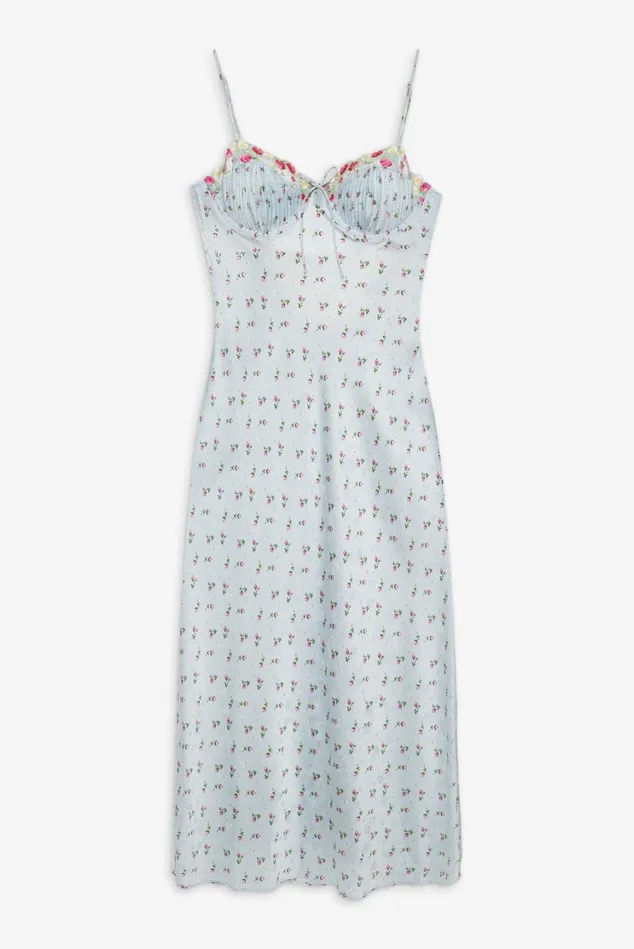 Women Aurelia Midi Slip Dress Blue For Love and Lemons Dresses Women Aurelia Midi Slip Dress Blue For Love and Lemons Dresses