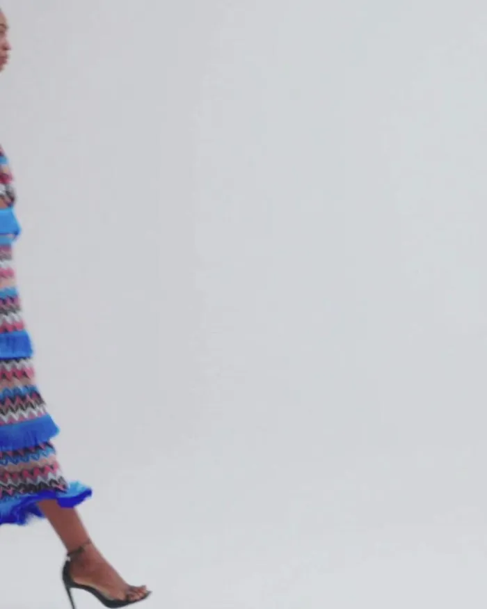 Women Beach Dresses PatBO Crochet Cutout Midi Dress FINAL SALE Black Multi